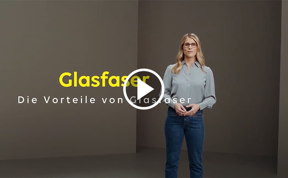 Screenshot von Video zu Vorteilen über Glasfaser
