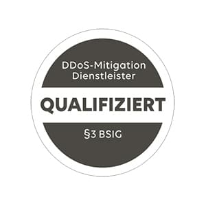 Siegel DDoS-Mitigation Dienstleister