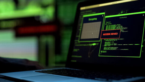 Session Border Controller Laptopbildschirm auf dem der Schriftzug "Access denied" angezeigt wird